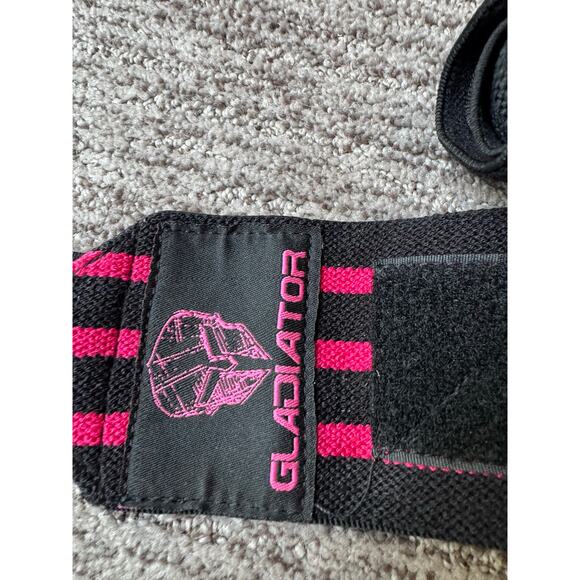 Gladiator Gym Wrist Wraps - Pink and Black - New in Box - Picture 5 of 6